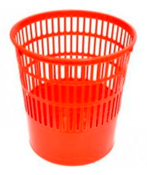 Coș din plastic pentru hîrtie, 10 litri, culoare rosie, Arnika